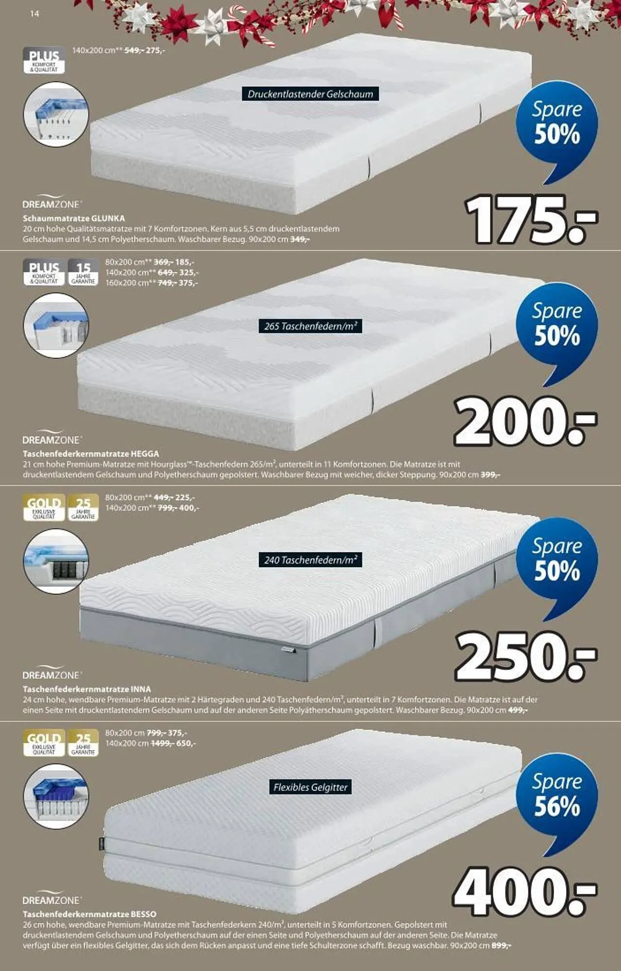 JYSK Flugblatt von 10. Dezember bis 6. Jänner 2026 - Flugblätt seite 14