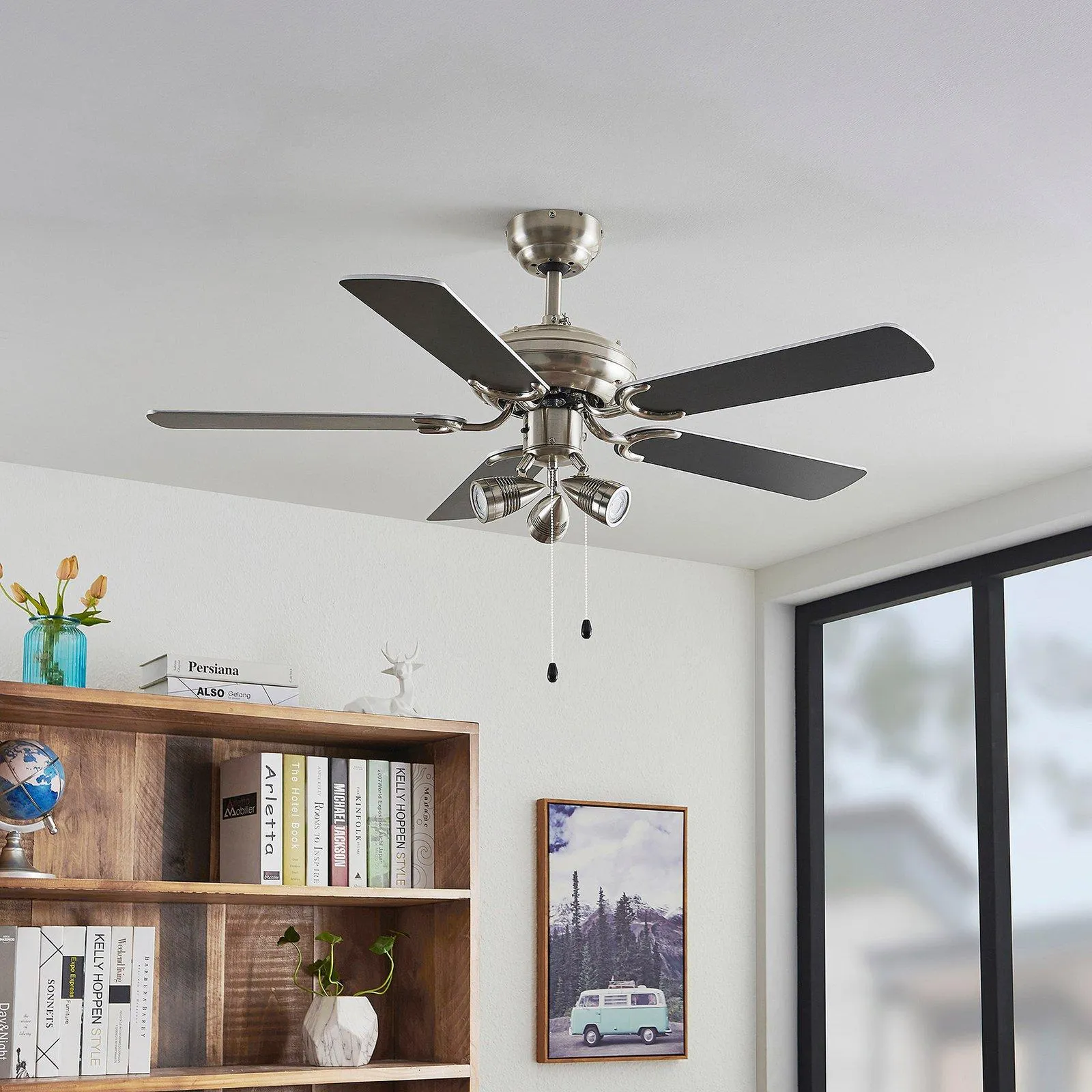 Starluna Deckenventilator mit Licht Anariki, leise, silber