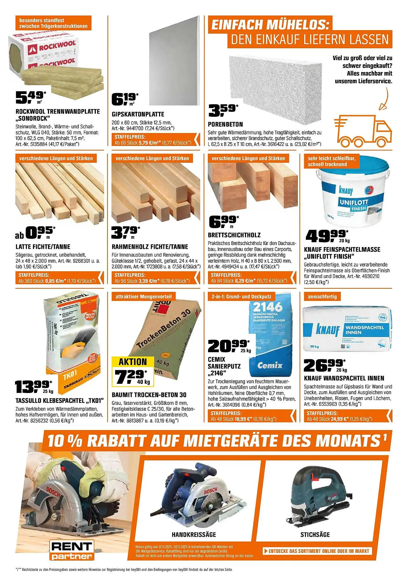 OBI Flugblatt von 1. November bis 13. November 2025 - Flugblätt seite 21