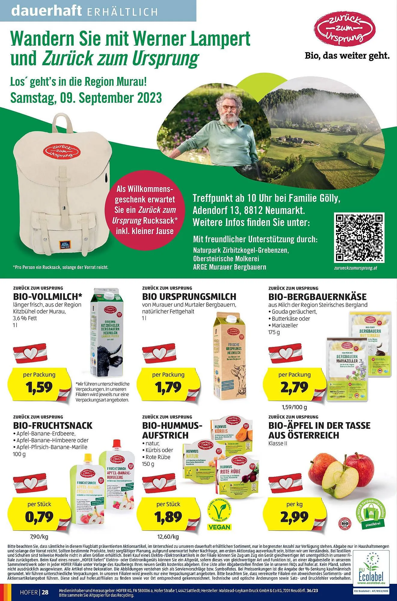 Hofer Flugblatt von 1. September bis 7. September 2023 - Flugblätt seite  30