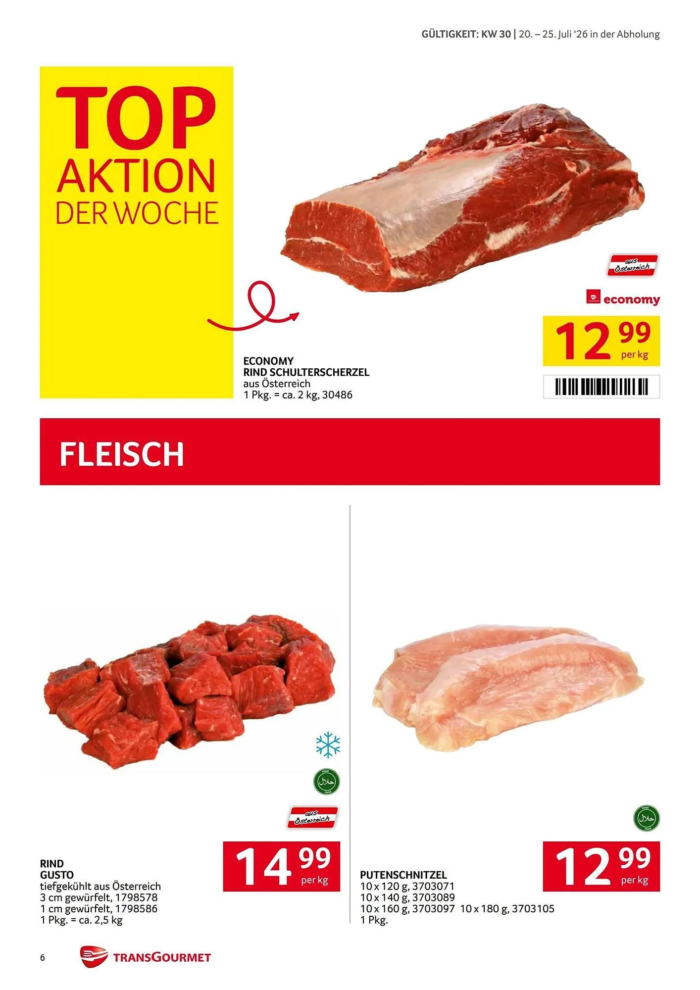 Transgourmet Flugblatt von 20. Juli bis 25. Juli 2026 - Flugblätt seite  6