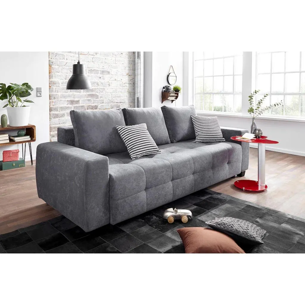 COLLECTION AB Schlafsofa Bella, mit Bettfunktion und Bettkasten, inkl. loser Rücken- und Zierkissen