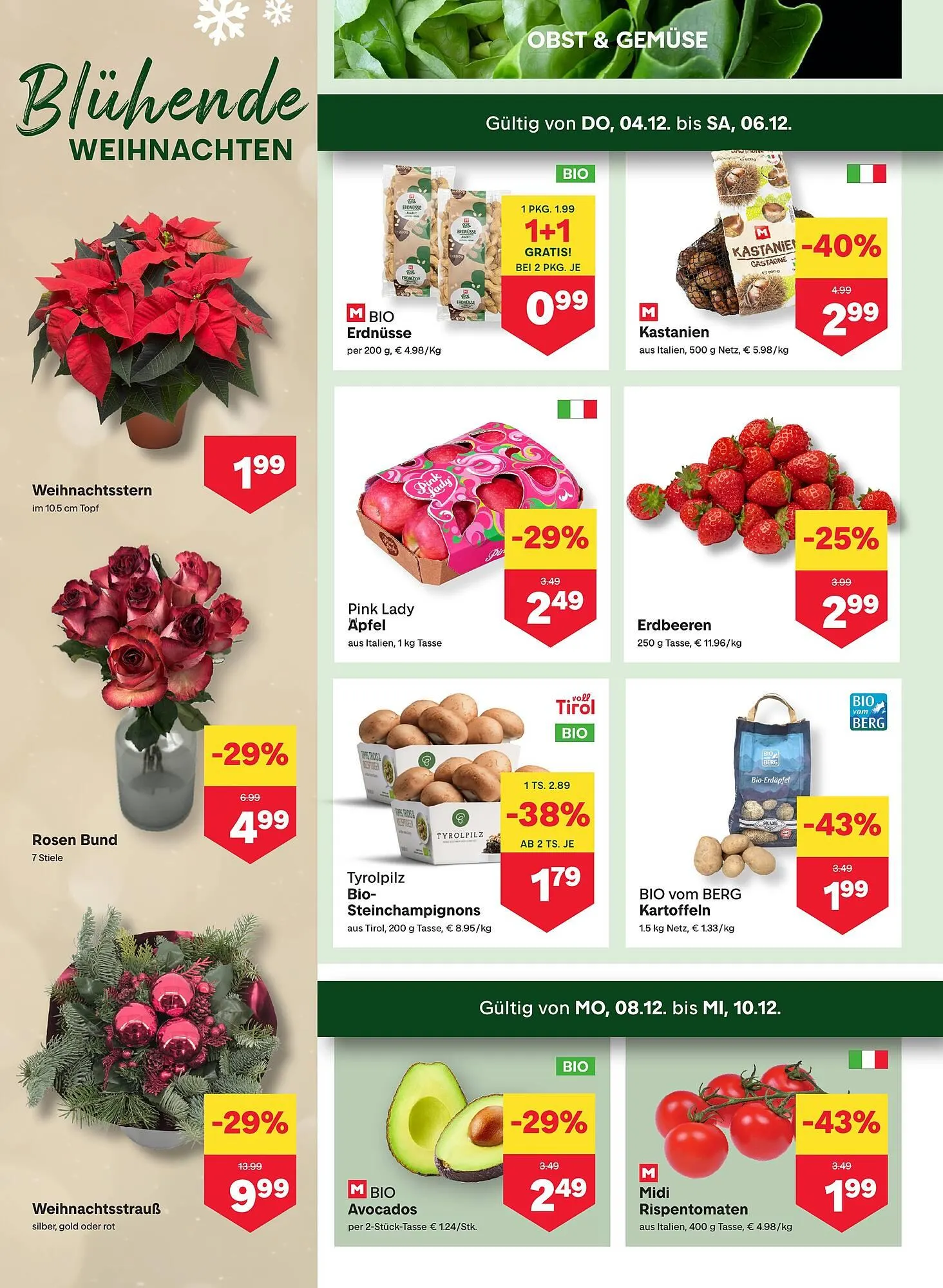 MPreis Flugblatt von 4. Dezember bis 10. Dezember 2025 - Flugblätt seite  2