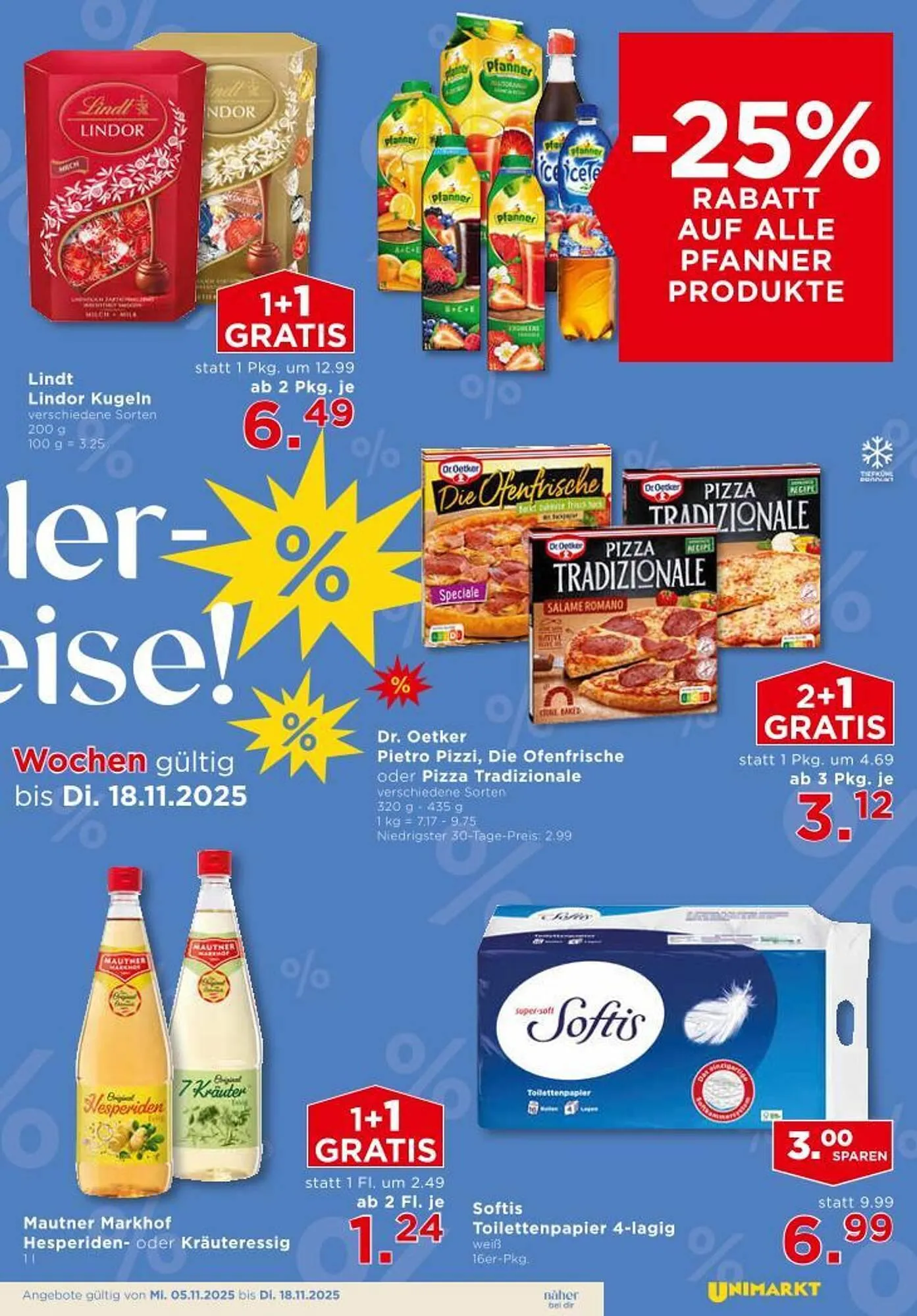 Unimarkt Flugblatt von 5. November bis 18. November 2025 - Flugblätt seite 15