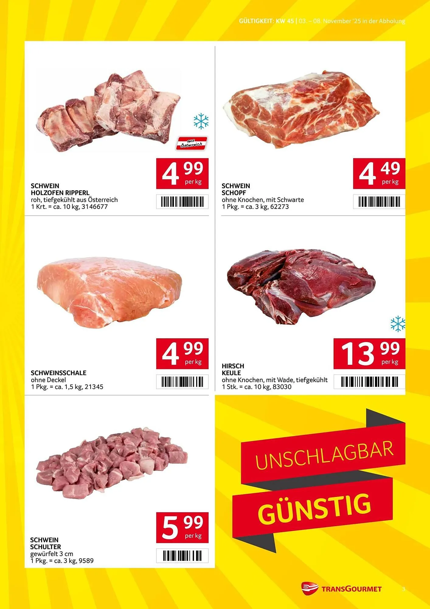 Transgourmet Flugblatt von 3. November bis 9. November 2025 - Flugblätt seite  3