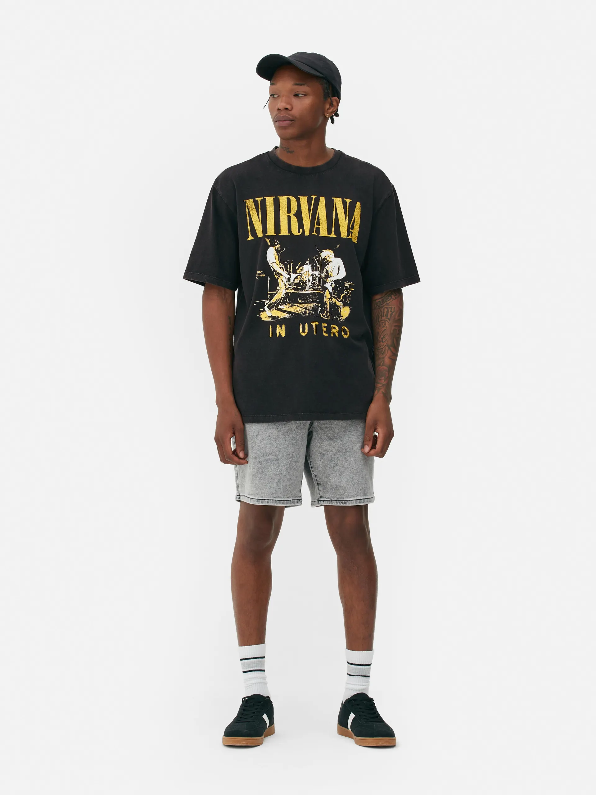 Camiseta de Nirvana con efecto lavado