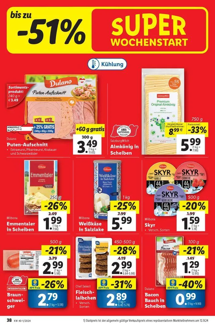 Aktuelle Flugblätter Ab Donnerstag, 26.9. von 26. September bis 2. Oktober 2024 - Flugblätt seite 40