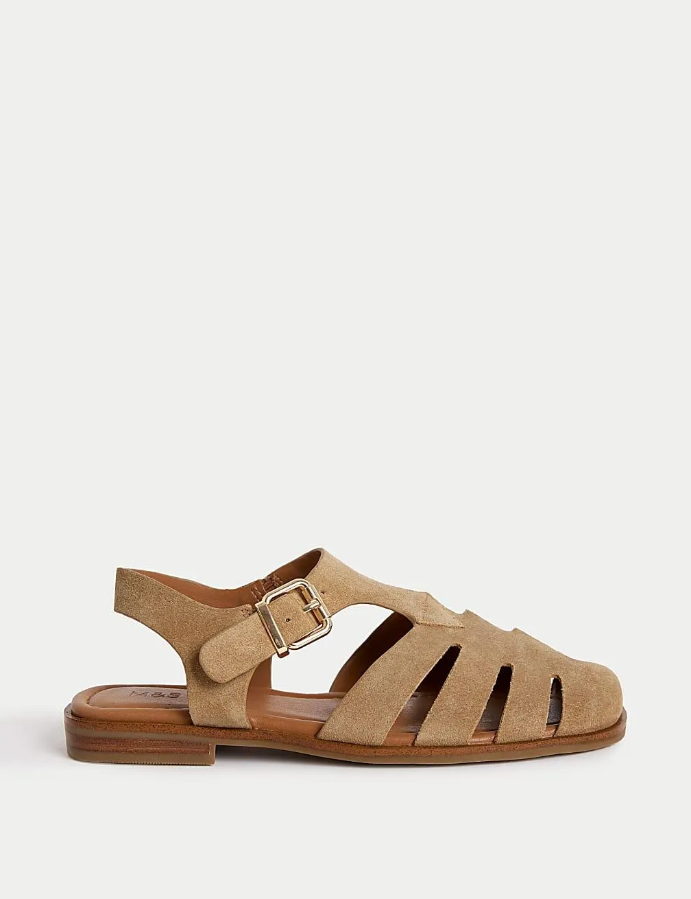 Fischersandalen aus Wildleder mit weiter Fußbreite