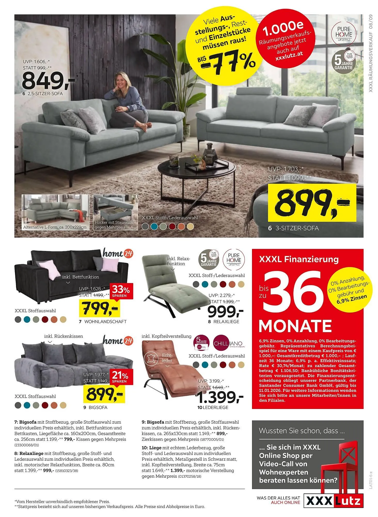 XXXLutz Prospekt von 30. Dezember bis 11. Jänner 2026 - Flugblätt seite  9