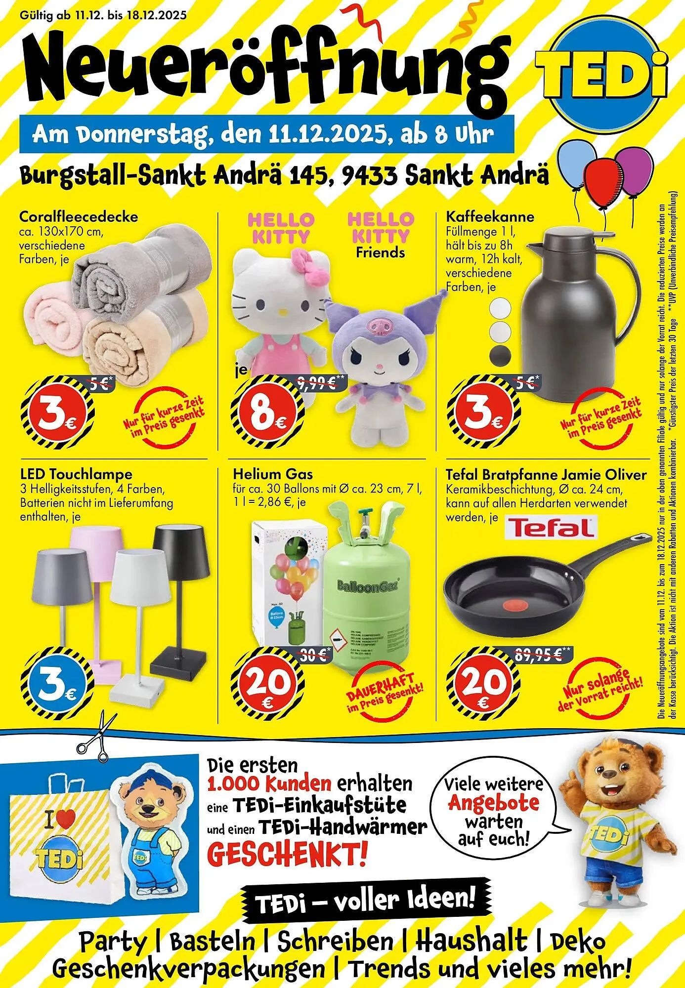 TEDi Prospekt von 11. Dezember bis 18. Dezember 2025 - Flugblätt seite 1