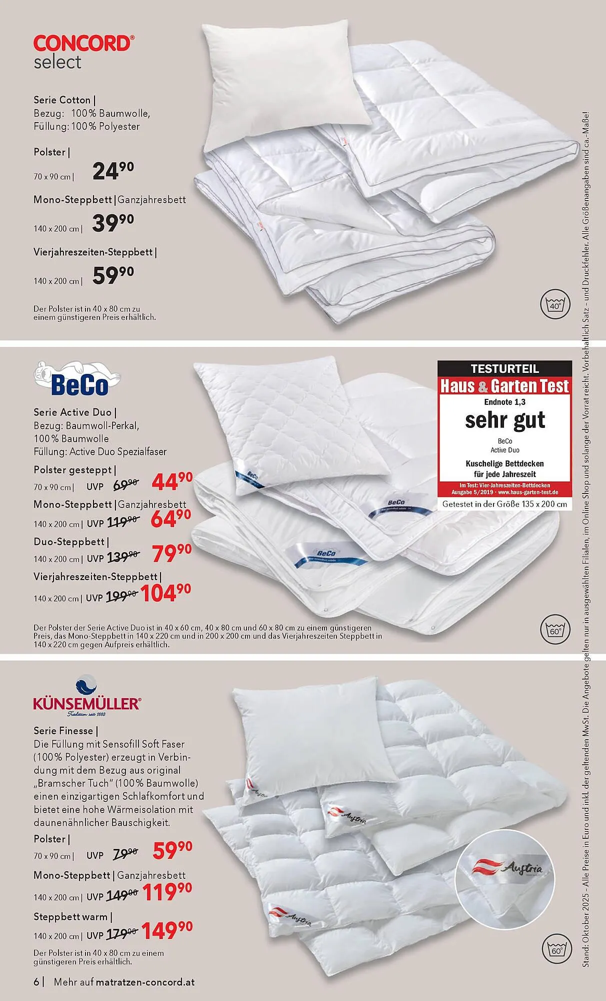 Matratzen Concord Prospekt von 29. Oktober bis 6. November 2025 - Flugblätt seite 6