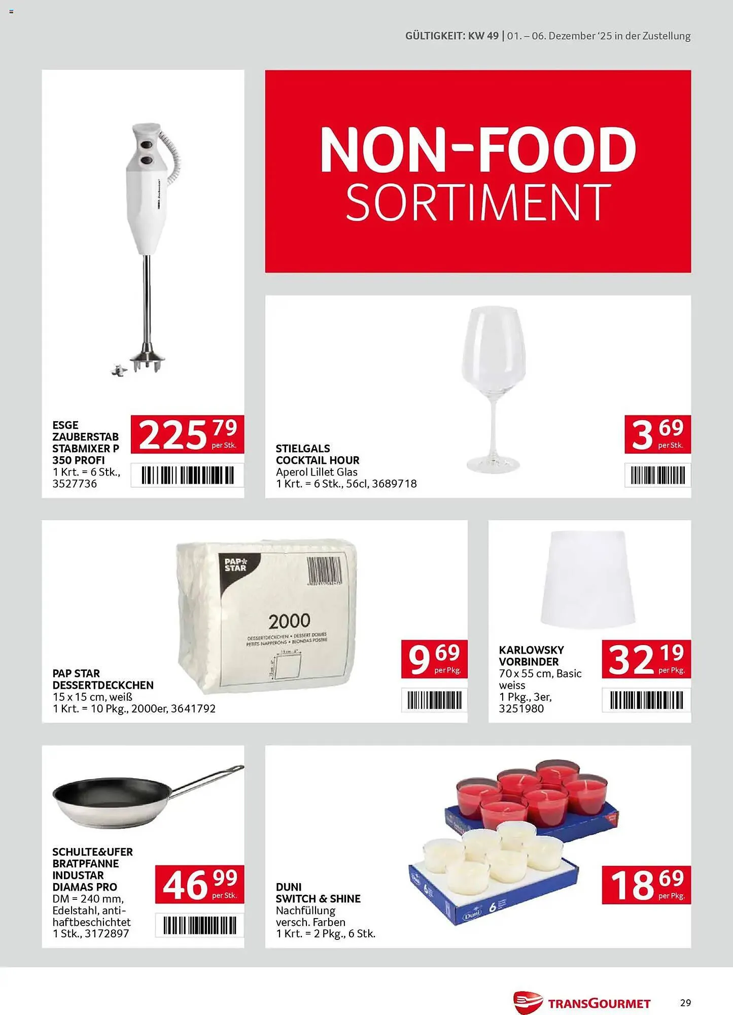 Transgourmet Flugblatt von 1. Dezember bis 6. Dezember 2025 - Flugblätt seite  29