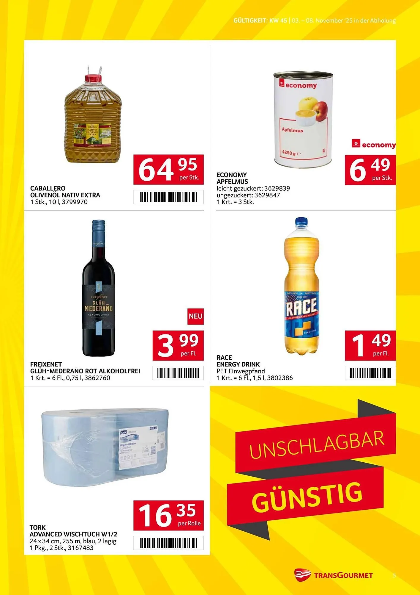 Transgourmet Flugblatt von 3. November bis 9. November 2025 - Flugblätt seite 5