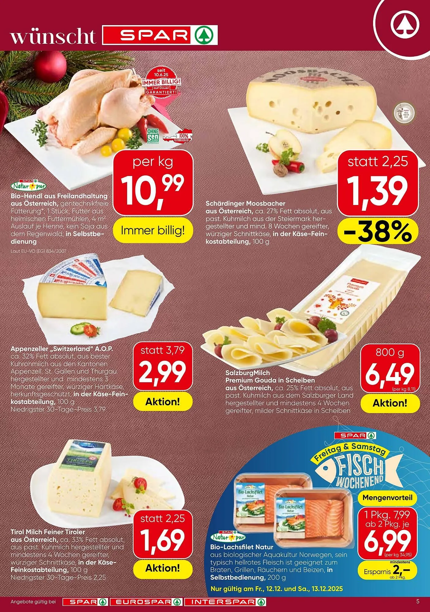 Spar Flugblatt von 11. Dezember bis 17. Dezember 2025 - Flugblätt seite 5