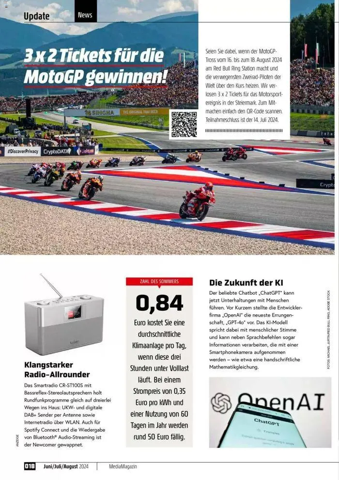 Magazin Juni/Juli/August 2024 von 7. Juni bis 31. August 2024 - Flugblätt seite 18