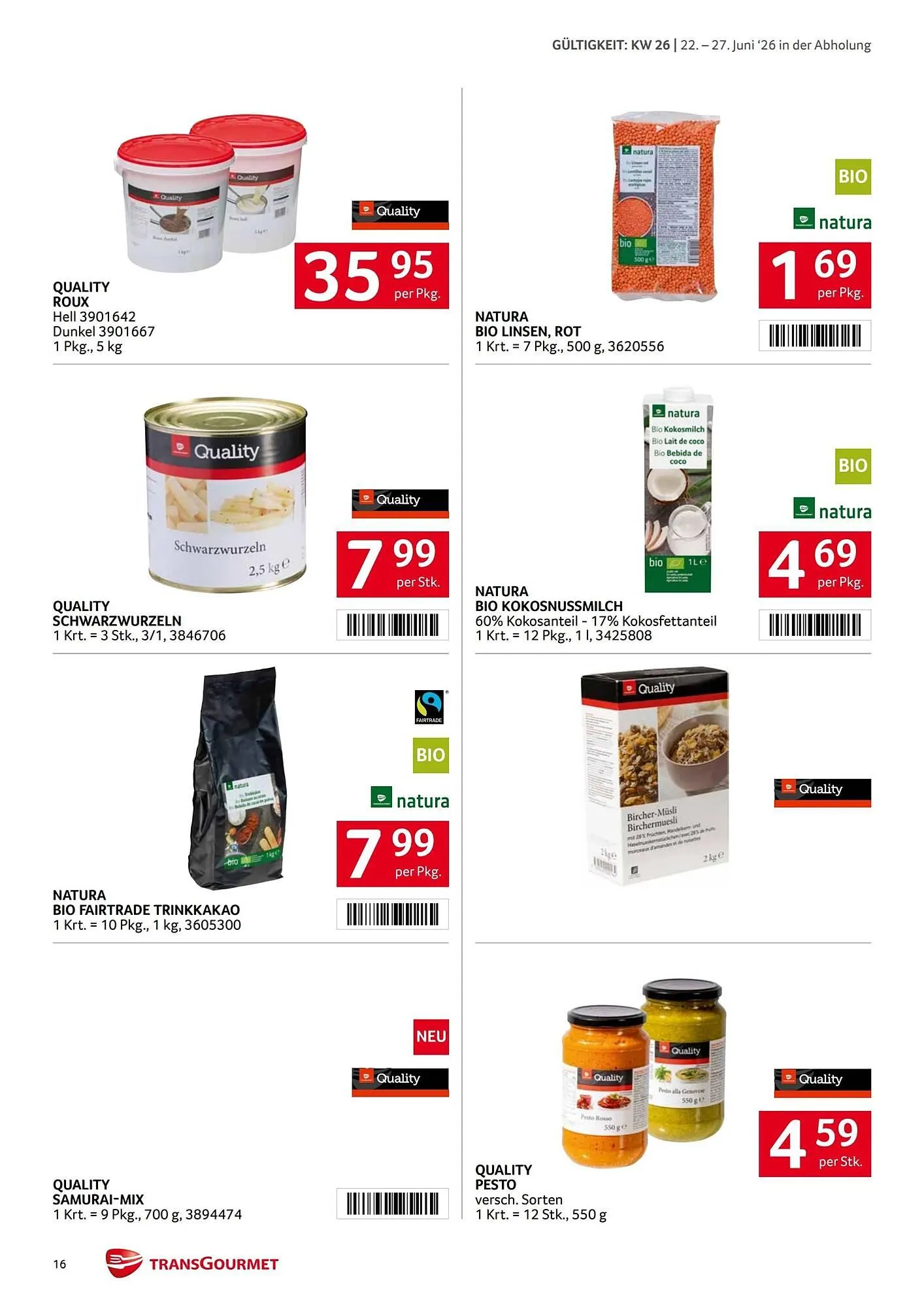 Transgourmet Flugblatt von 22. Juni bis 27. Juni 2026 - Flugblätt seite 15