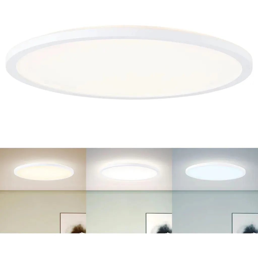 my home LED Deckenleuchte »Enno«, 1 flammig, Leuchtmittel LED-Board | LED fest integriert, Deckenlampe, Deckenpanel, CCT Farbtemperatursteuerung, Fernbedienung