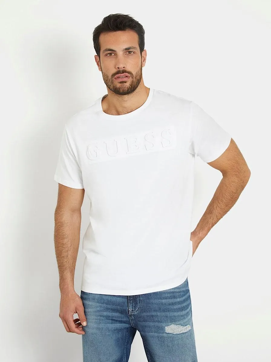 T-shirt mit logo-prägung