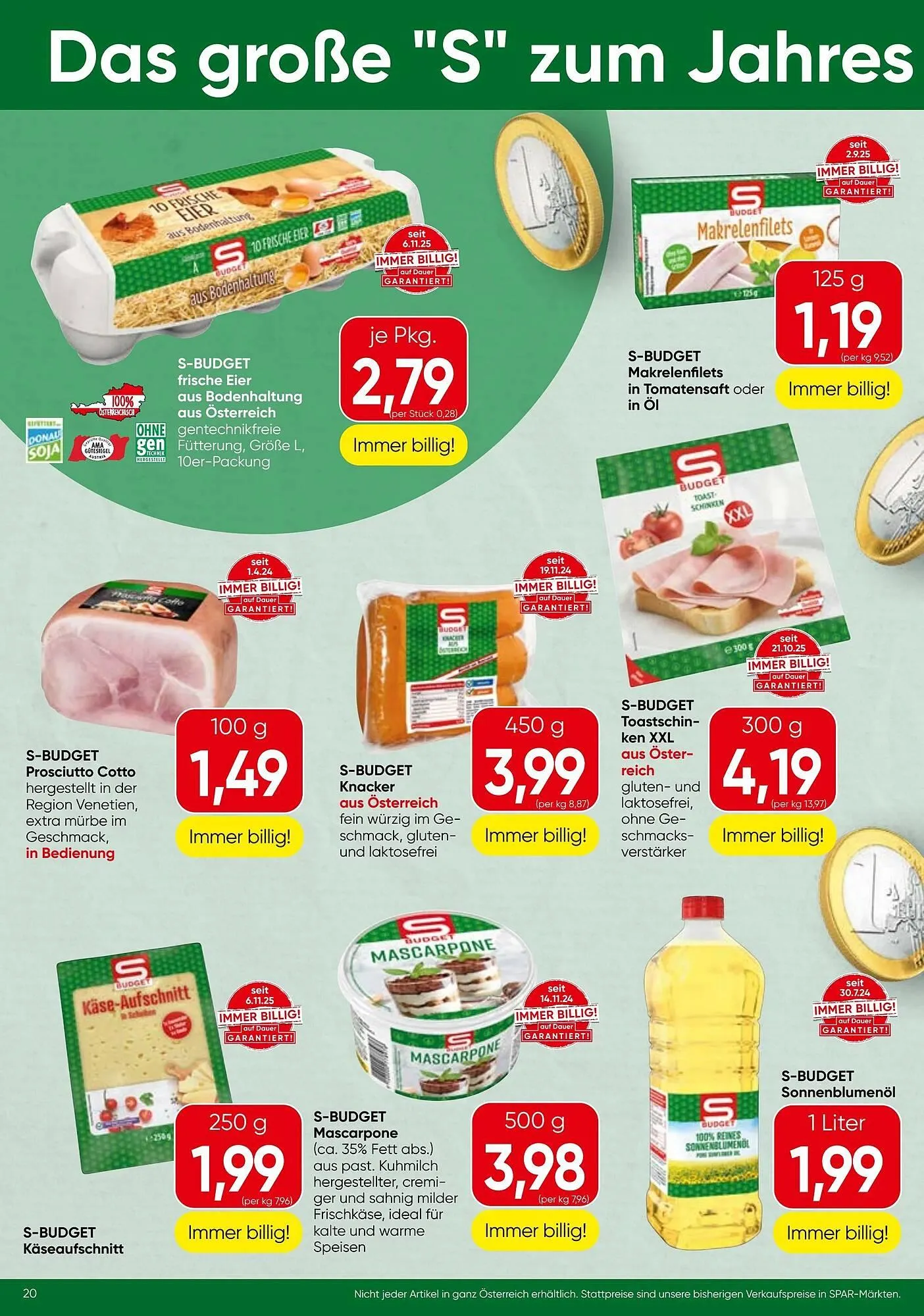 Spar Flugblatt von 8. Jänner bis 15. Jänner 2026 - Flugblätt seite 20