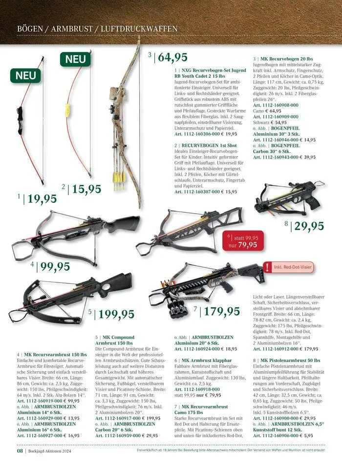 Bock Jagd Aktionen 2024 von 26. Juni bis 31. Dezember 2024 - Flugblätt seite 8