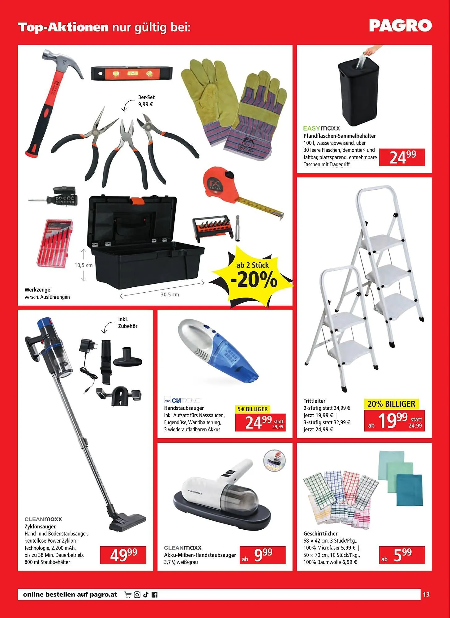 Pagro Diskont Flugblatt von 8. Jänner bis 14. Jänner 2026 - Flugblätt seite  13