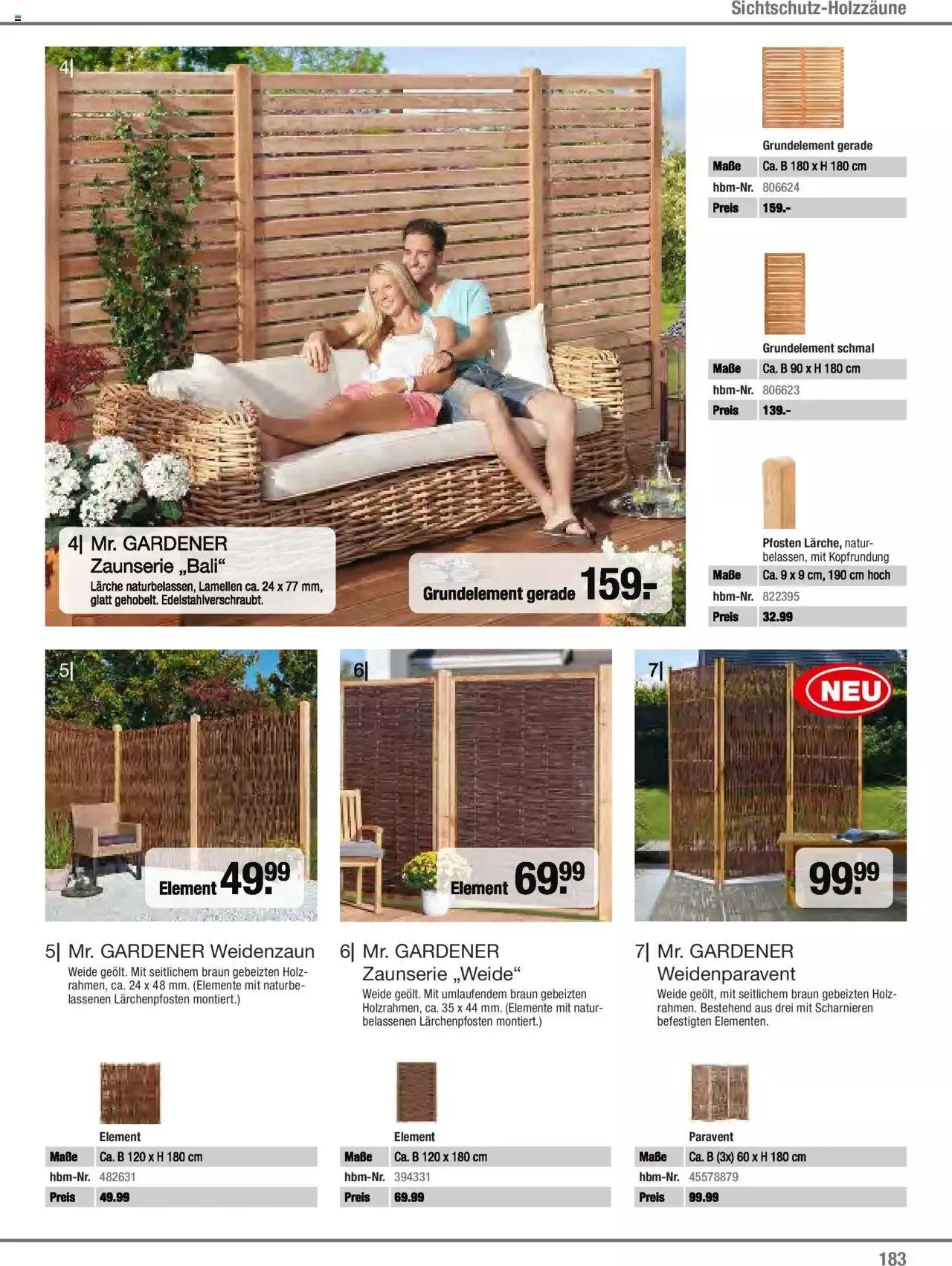 Hagebau Gartenjahr 2023 von 7. März bis 31. Dezember 2023 - Flugblätt seite 183