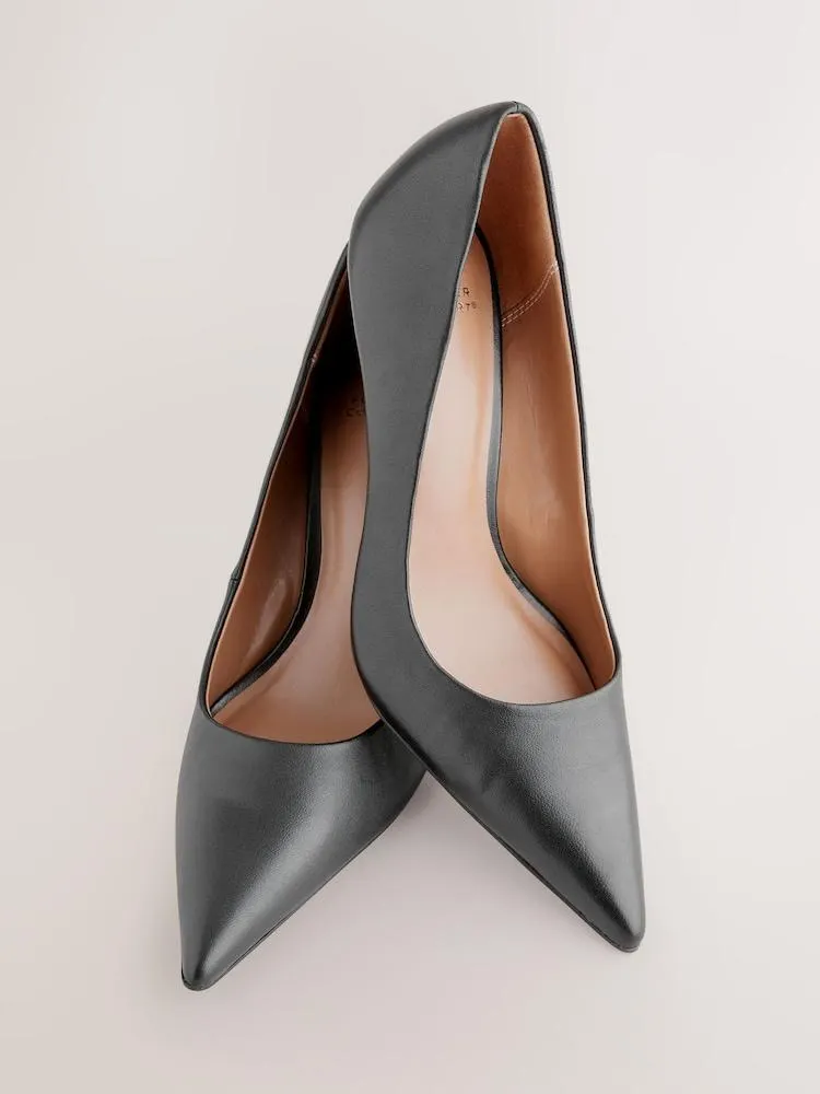 Schwarz - Leder-Halbschuhe