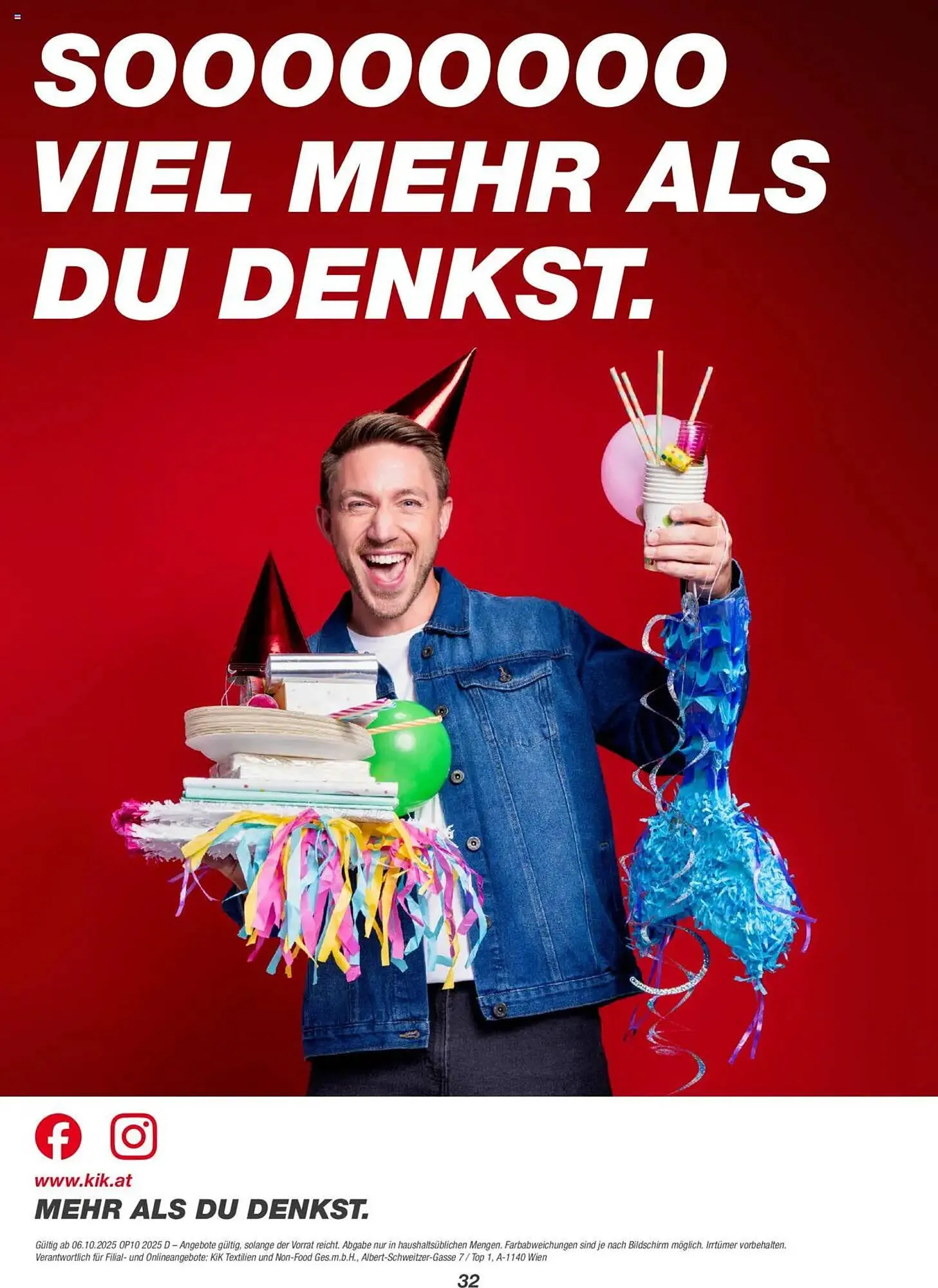 KiK Prospekt von 6. Oktober bis 10. November 2025 - Flugblätt seite 32