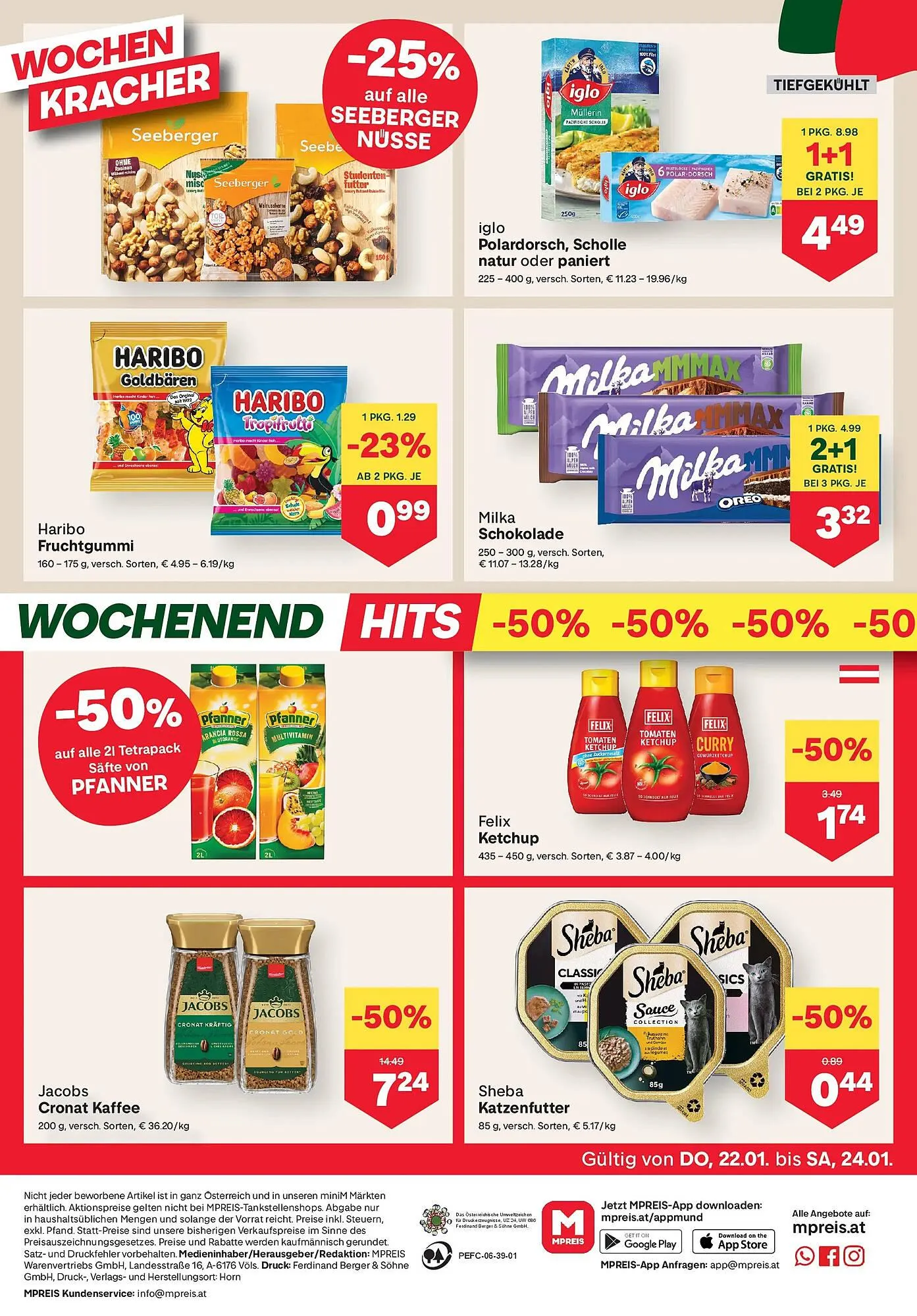 MPreis Flugblatt von 22. Jänner bis 28. Jänner 2026 - Flugblätt seite  12