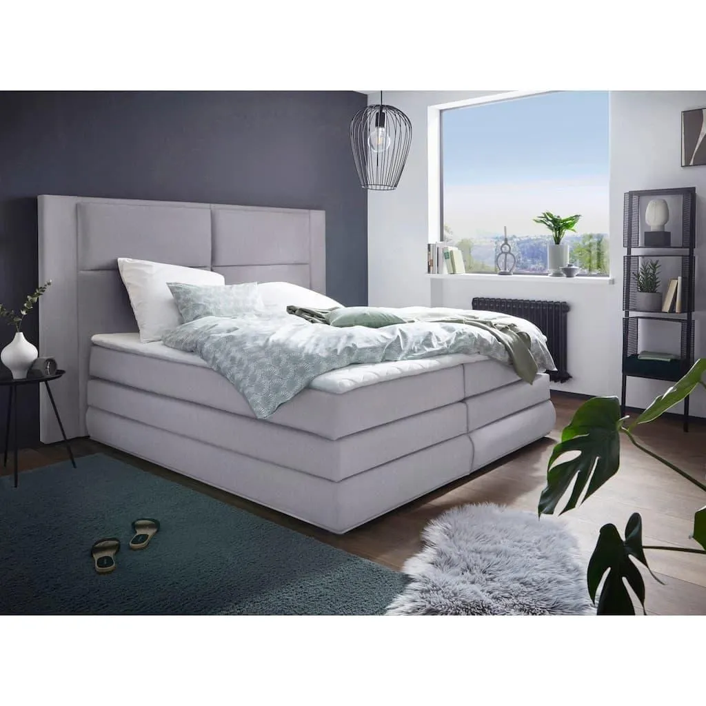 COLLECTION AB Boxspringbett »Copenhagen« inklusive Bettkasten, Topper, wahlweise mit LED-Beleuchtung