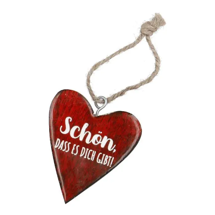 Anhänger Herz, Schön/rot, 7.5 cm