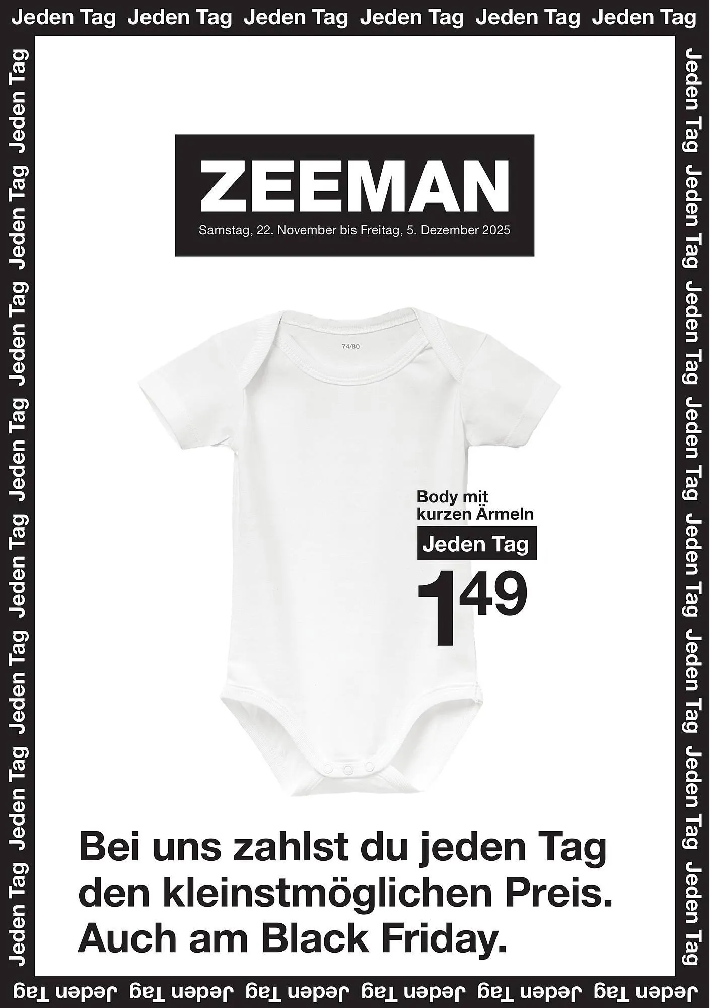 Zeeman Prospekt von 22. November bis 5. Dezember 2025 - Flugblätt seite  1