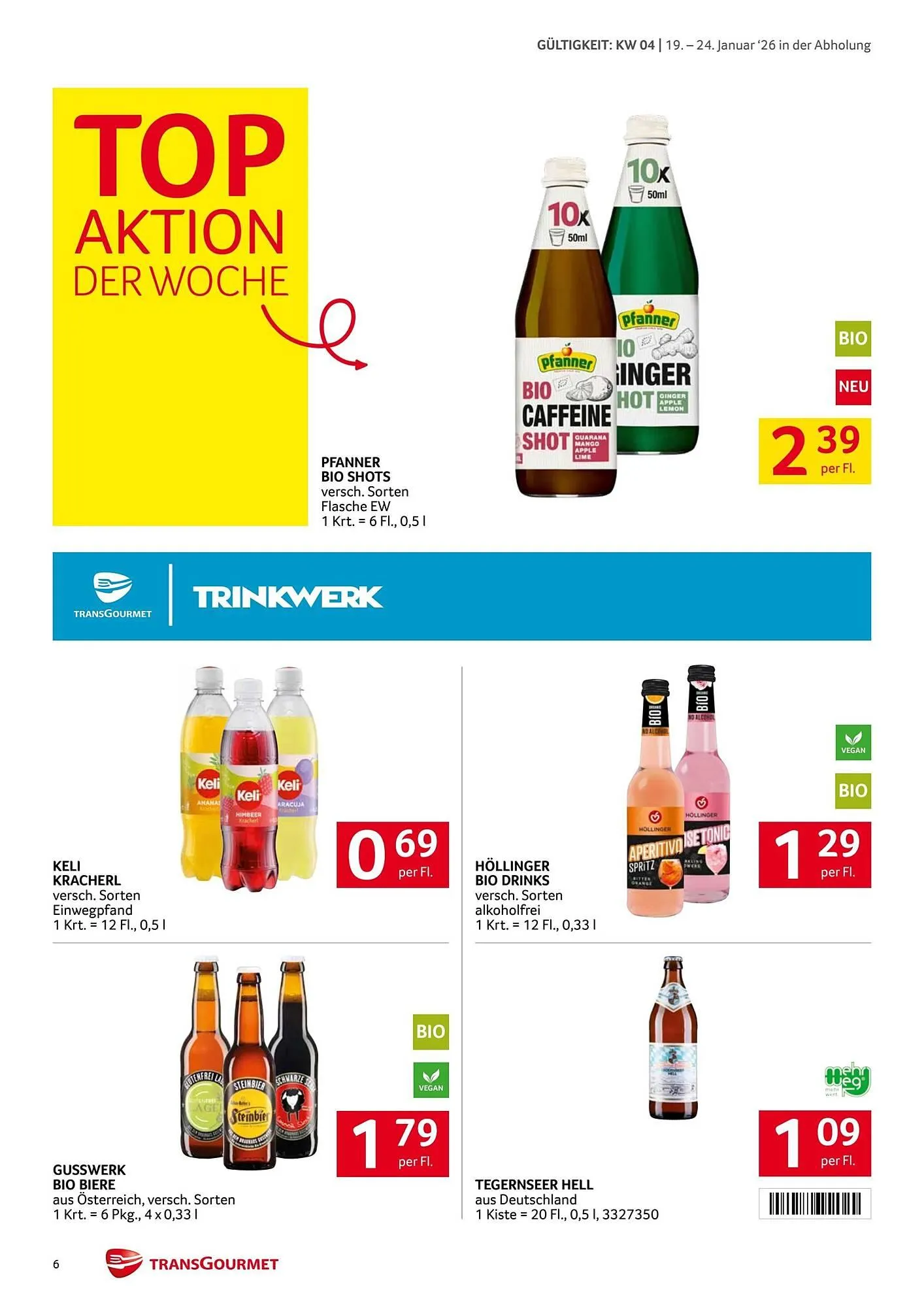 Transgourmet Flugblatt von 19. Jänner bis 25. Jänner 2026 - Flugblätt seite  6
