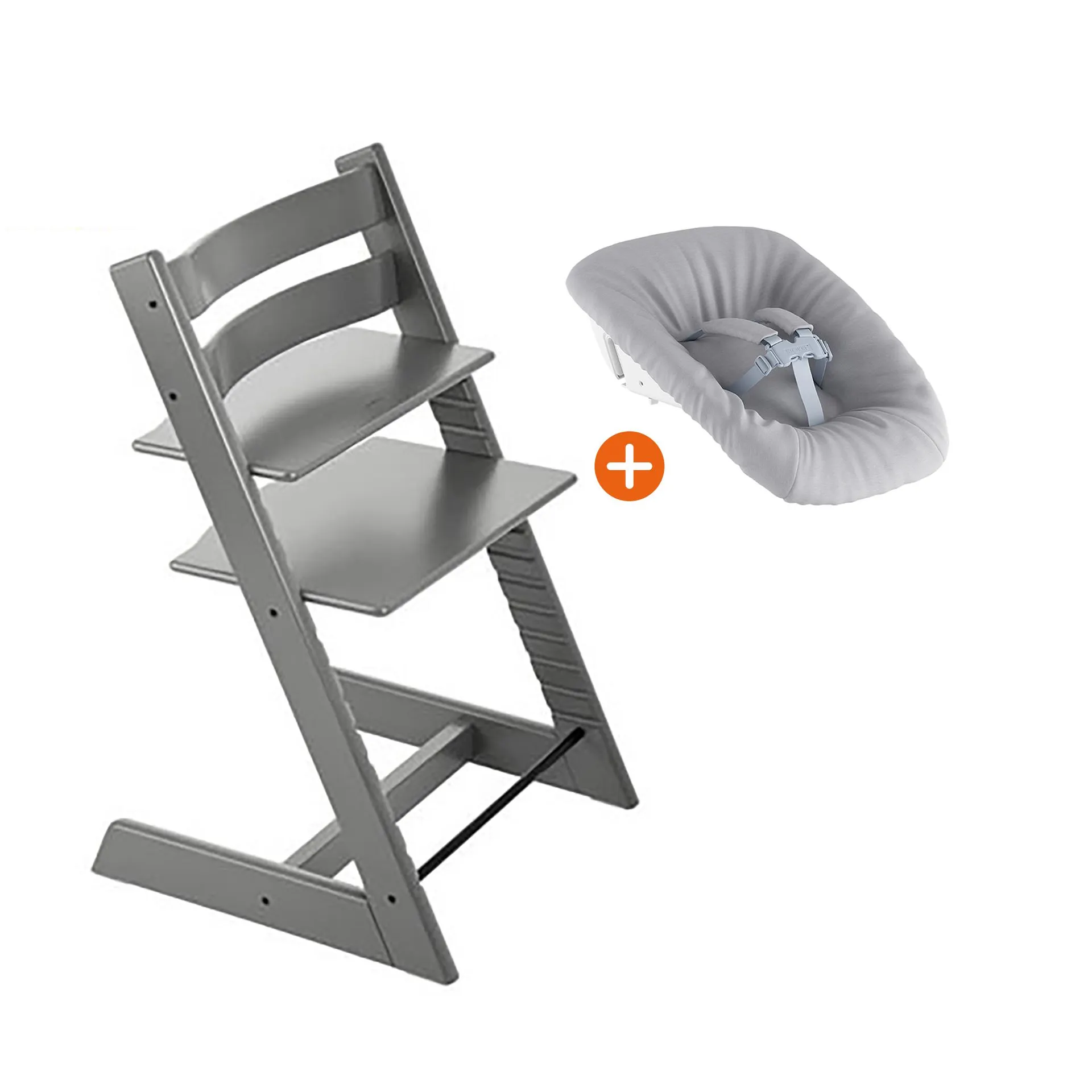 Set Tripp Trapp® Storm Grey mit Newborn Set