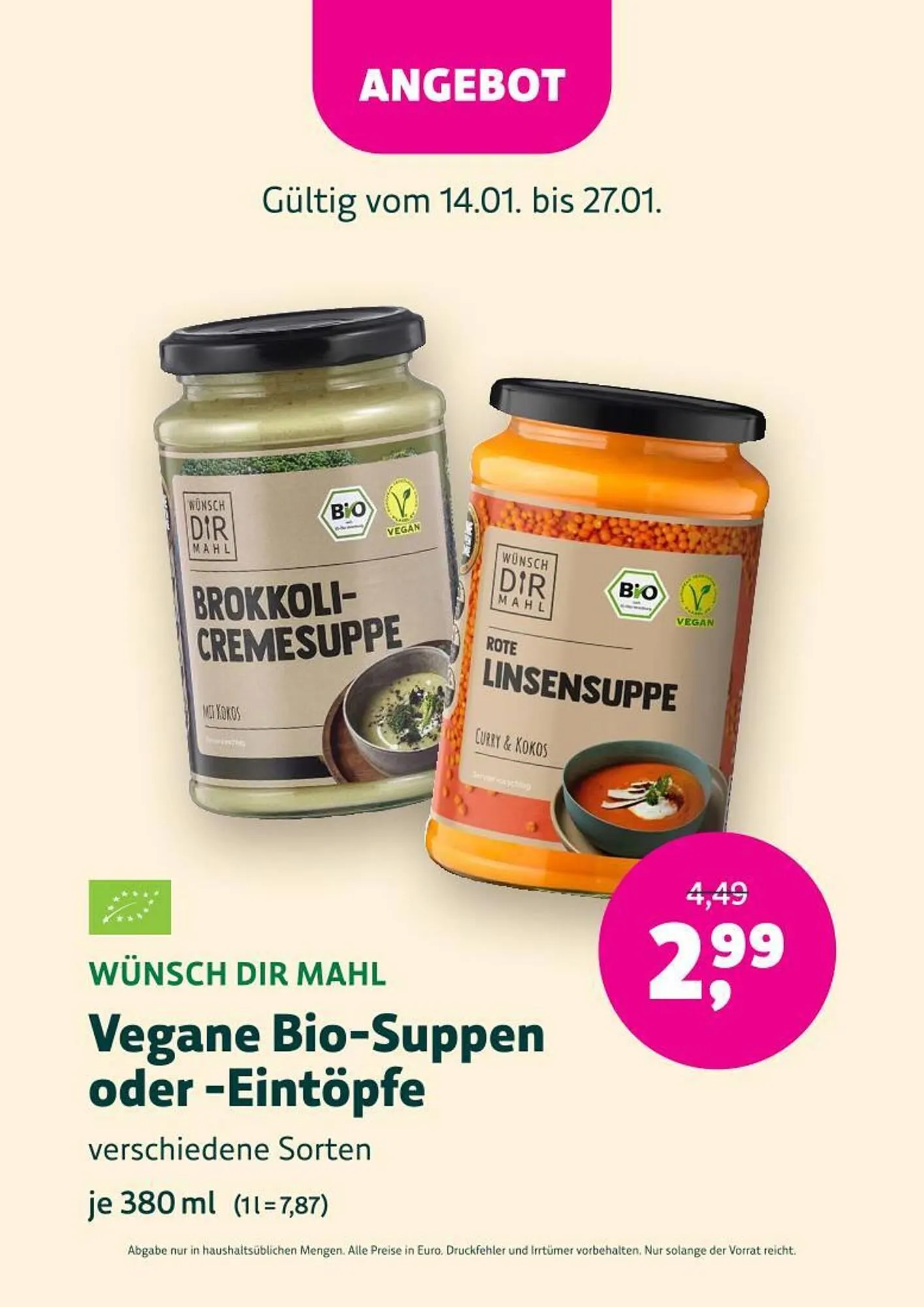 Denn's Biomarkt Flugblatt von 14. Jänner bis 27. Jänner 2026 - Flugblätt seite  19