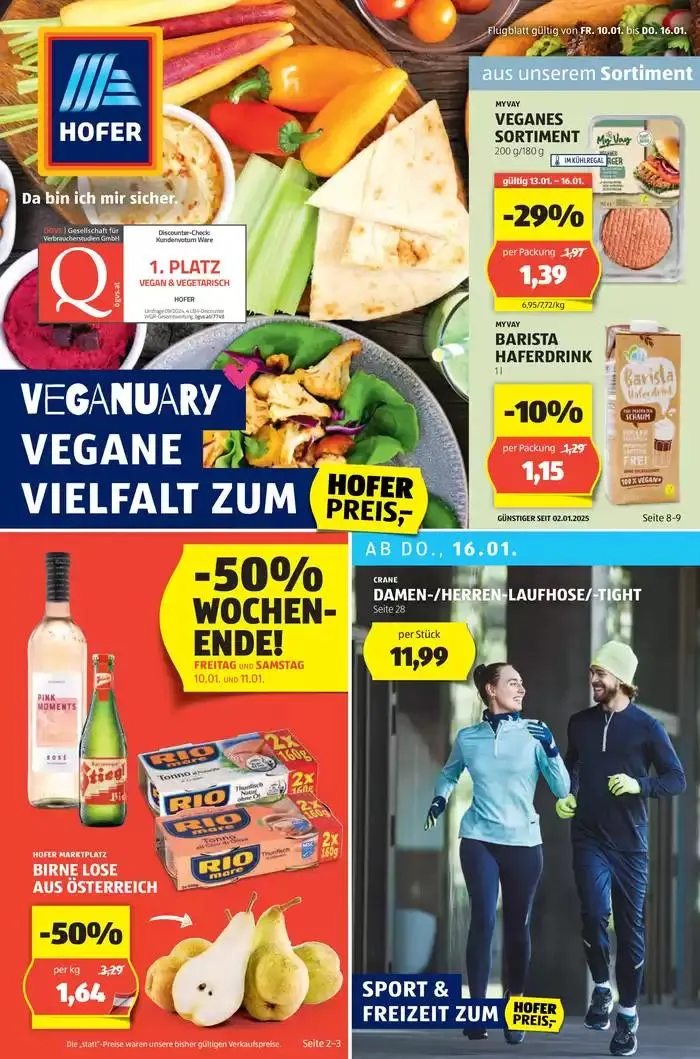 Blättern Sie online im HOFER Flugblatt von 8. Jänner bis 15. Jänner 2025 - Flugblätt seite 1