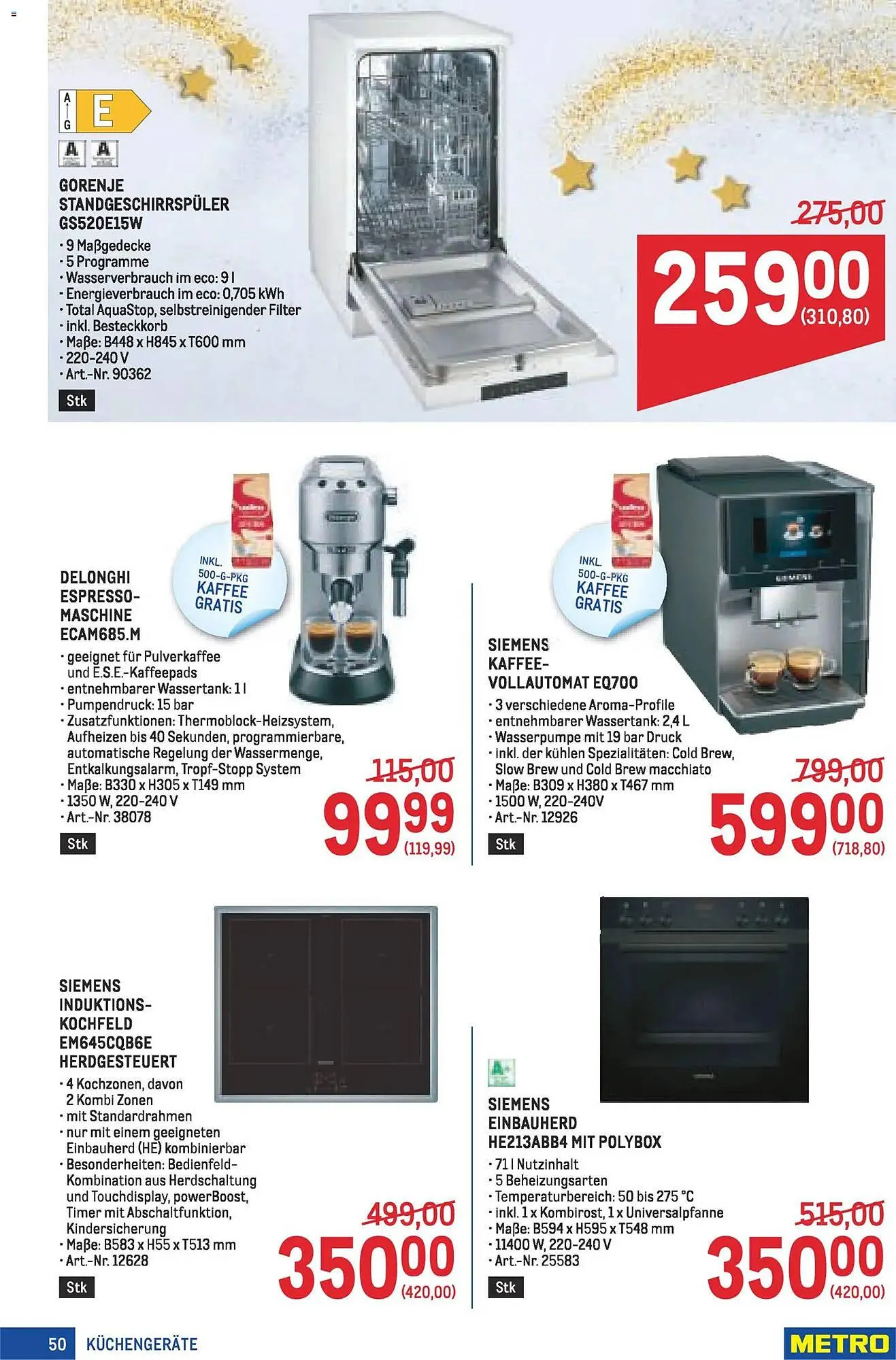 Metro Flugblatt von 27. November bis 10. Dezember 2025 - Flugblätt seite  50