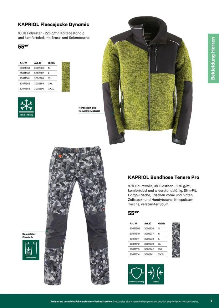 Katalog Bekleidung 2024 von 17. Mai bis 26. Mai 2024 - Flugblätt seite  7