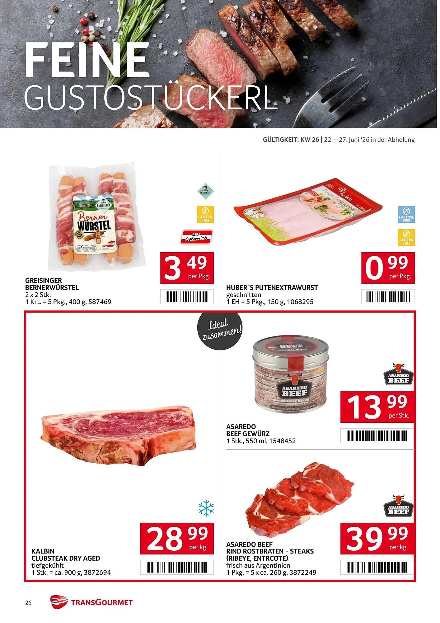 Transgourmet Flugblatt von 22. Juni bis 27. Juni 2026 - Flugblätt seite 25