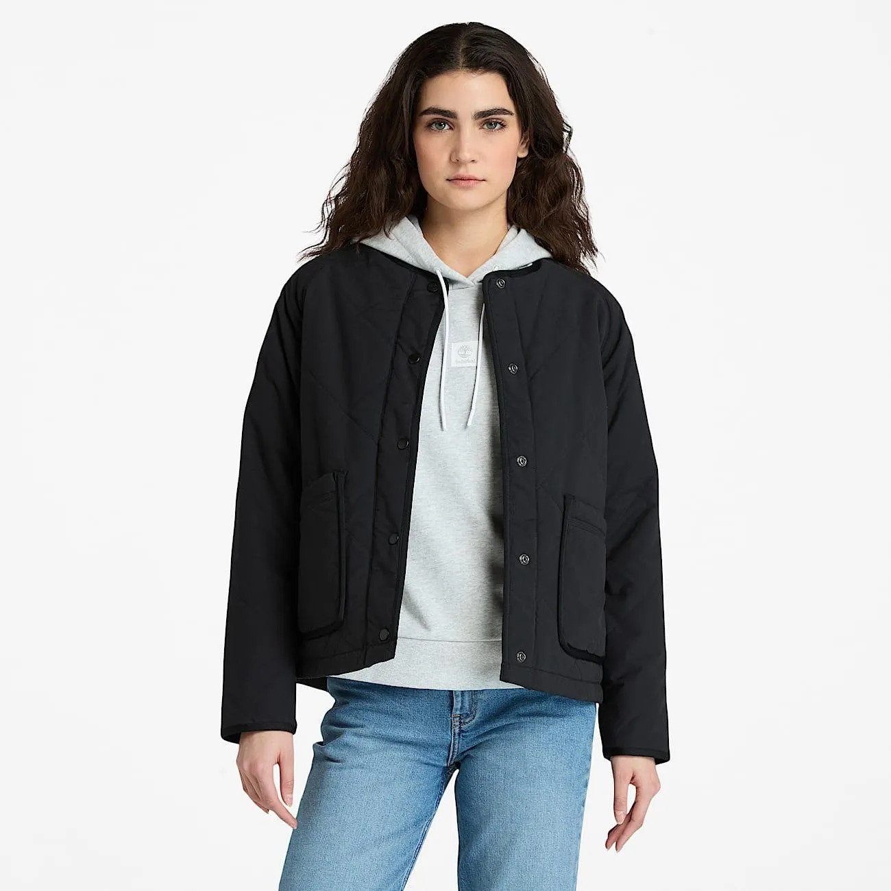 Strapazierfähige, wasserabweisende Steppjacke für Damen in Schwarz