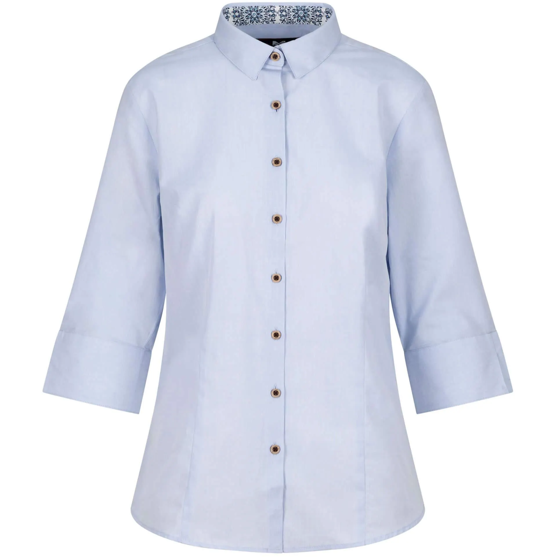 Damen Bluse Dreiviertel Arm, Hellblau