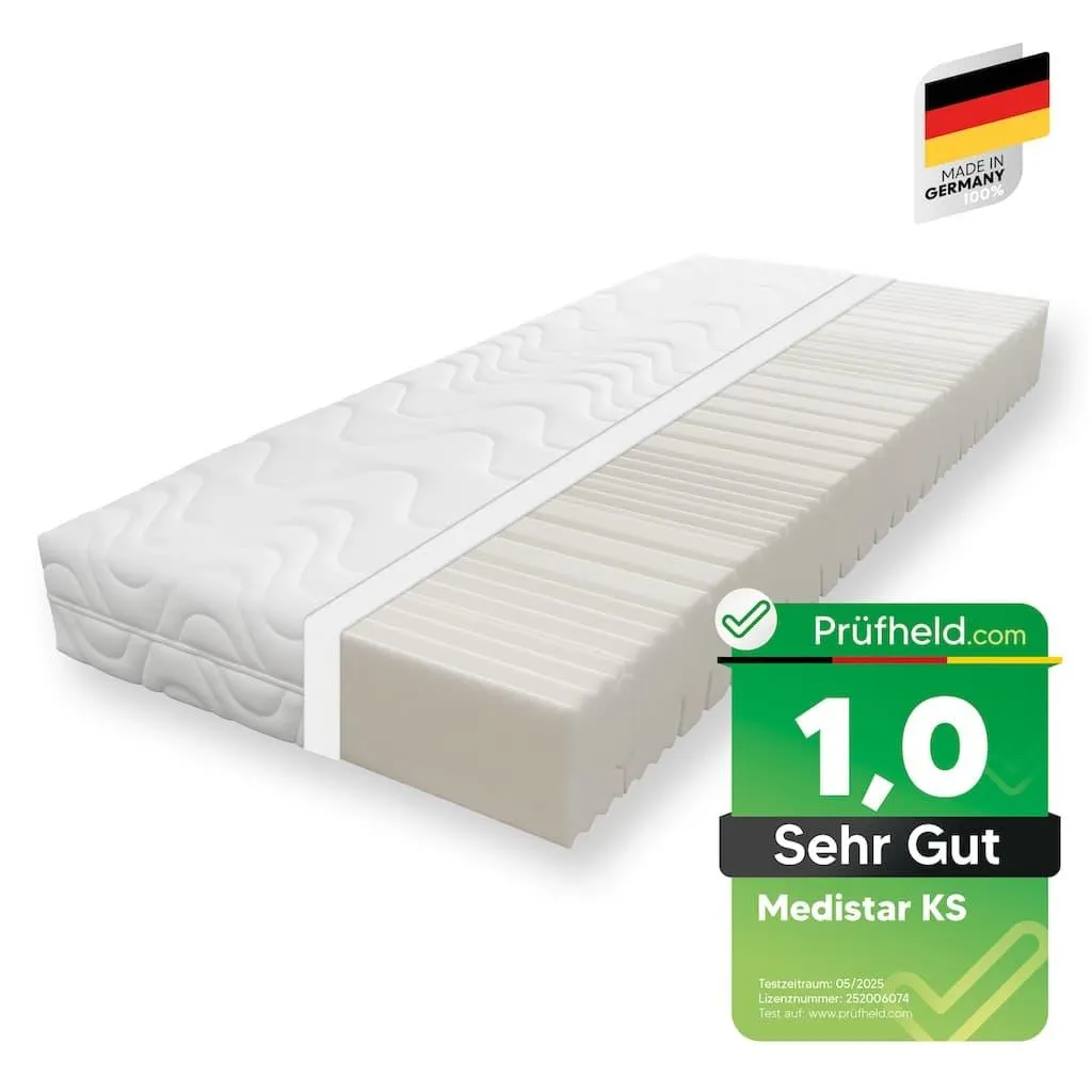 Beco Komfortschaummatratze »Medistar KS, Matratze Kaltschaum-Feeling 90x200 cm, 140x200 cm« 21 cm hoch Raumgewicht: 28 kg/m³ 1 Stk. tlg. Geprüft mit 1,0* "SEHR GUT" & bewertet mit**Deutschland Favorit 2024