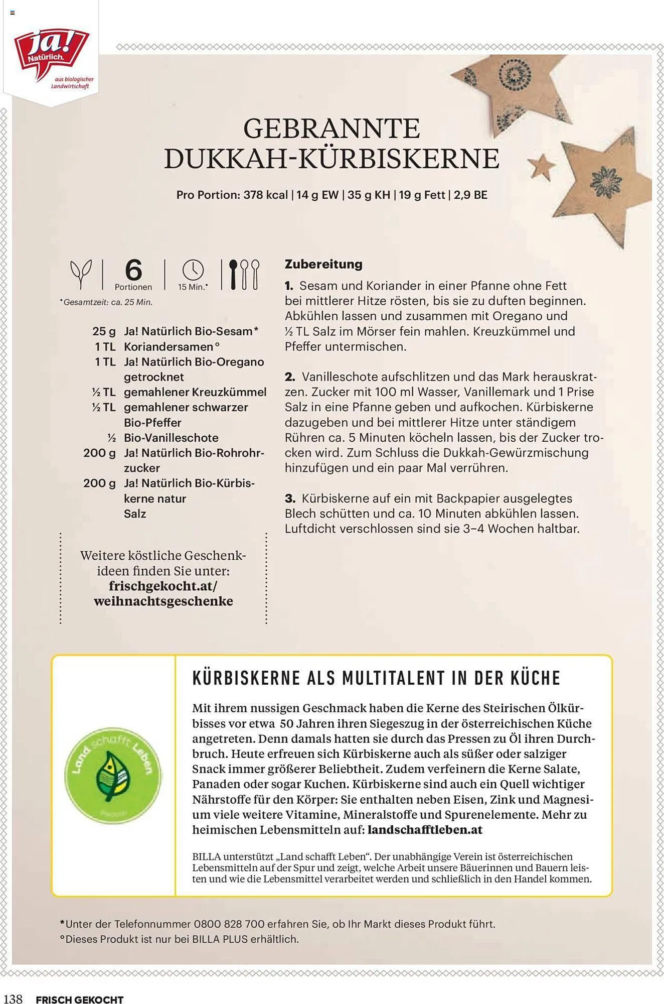 Billa Flugblatt von 1. Dezember bis 31. Dezember 2023 - Flugblätt seite 138