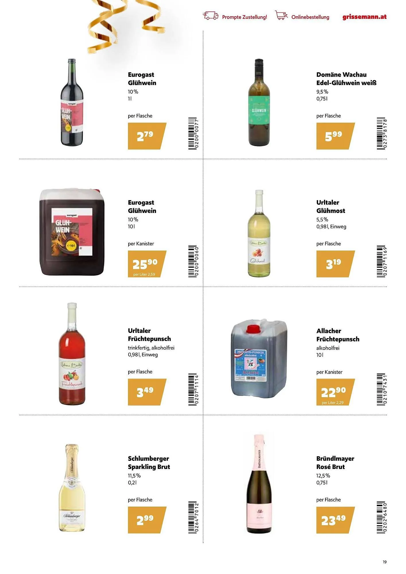 Eurogast Grissemann Flugblatt von 1. Dezember bis 31. Dezember 2025 - Flugblätt seite  19