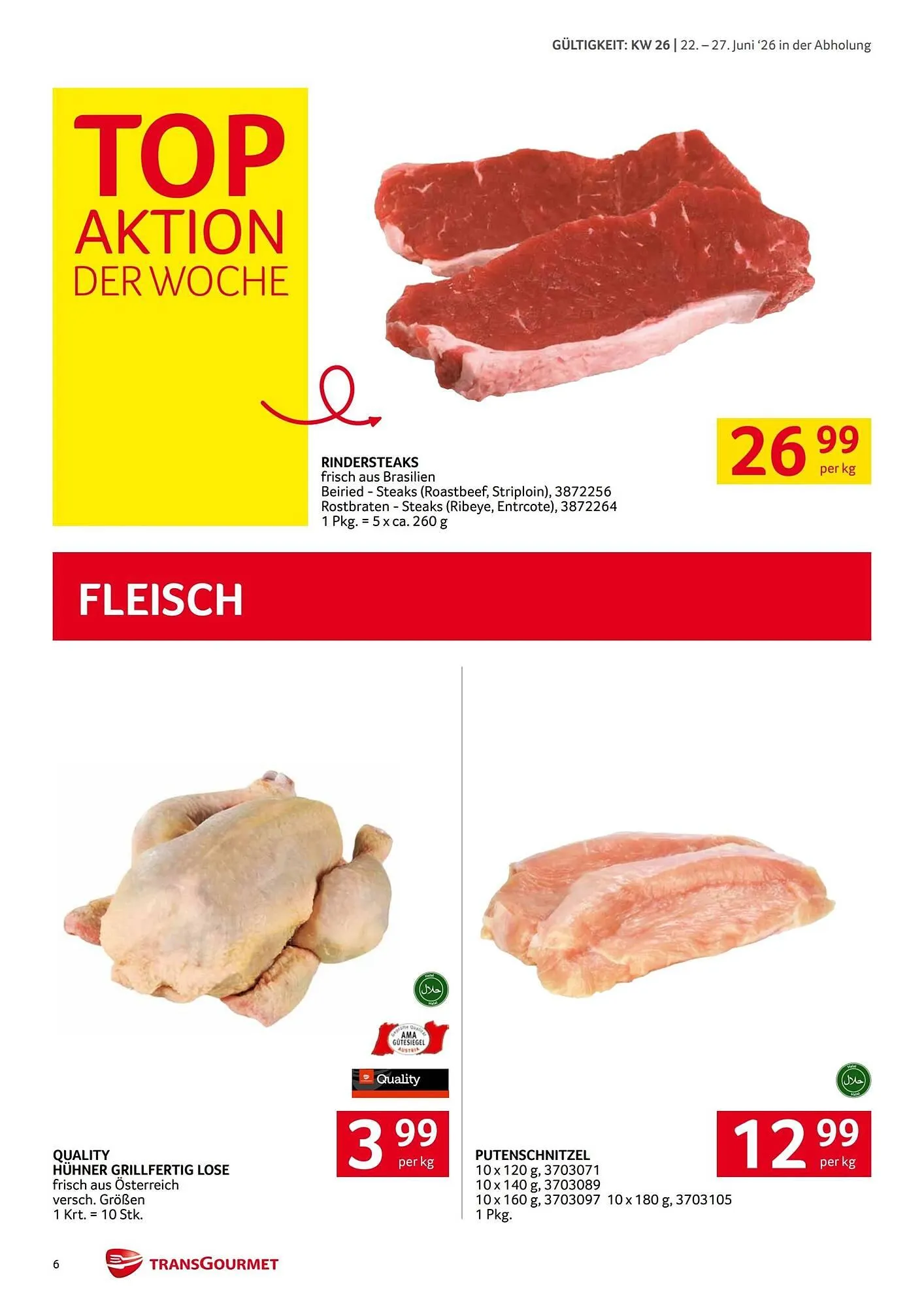 Transgourmet Flugblatt von 22. Juni bis 27. Juni 2026 - Flugblätt seite  6