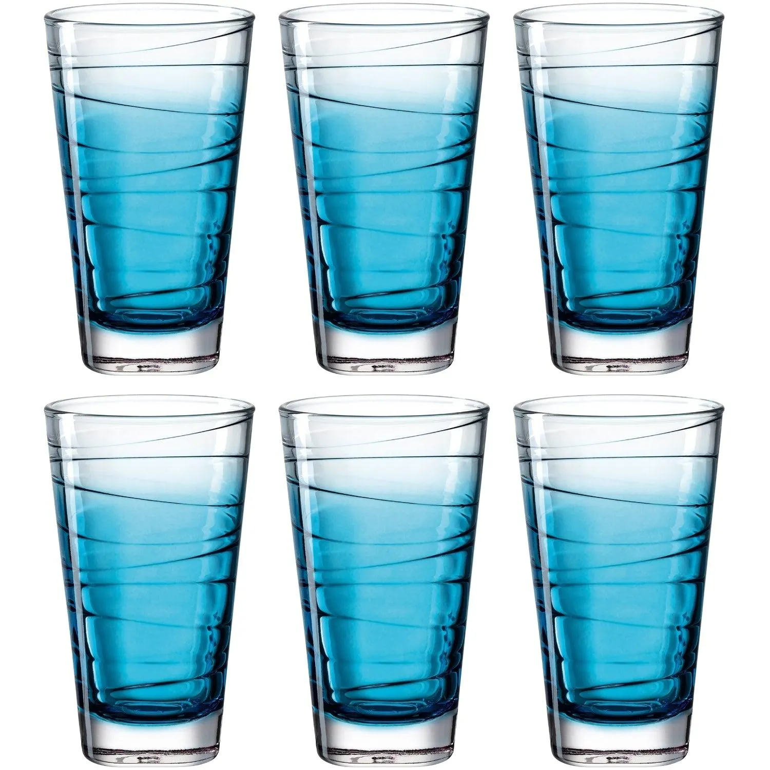Trinkglas VARIO STRUTTURA 280 ml blau 6er-Set