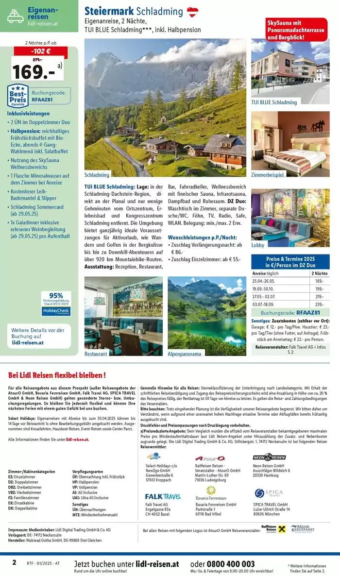 Aktuelle Reiseprospekte Themenprospekt Jänner von 14. Jänner bis 15. Februar 2025 - Flugblätt seite  2