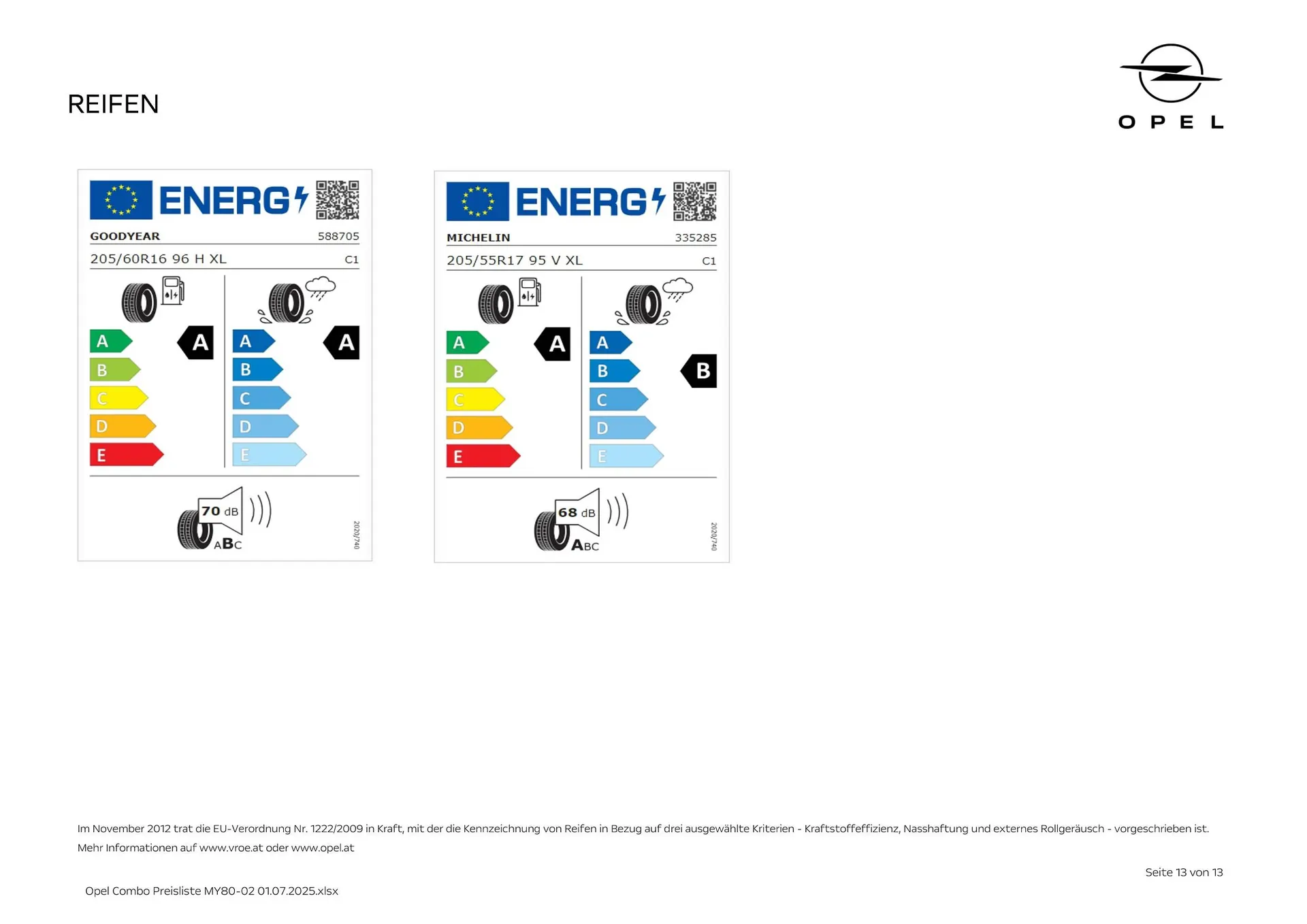 Opel Flugblatt von 18. August bis 18. November 2025 - Flugblätt seite 13