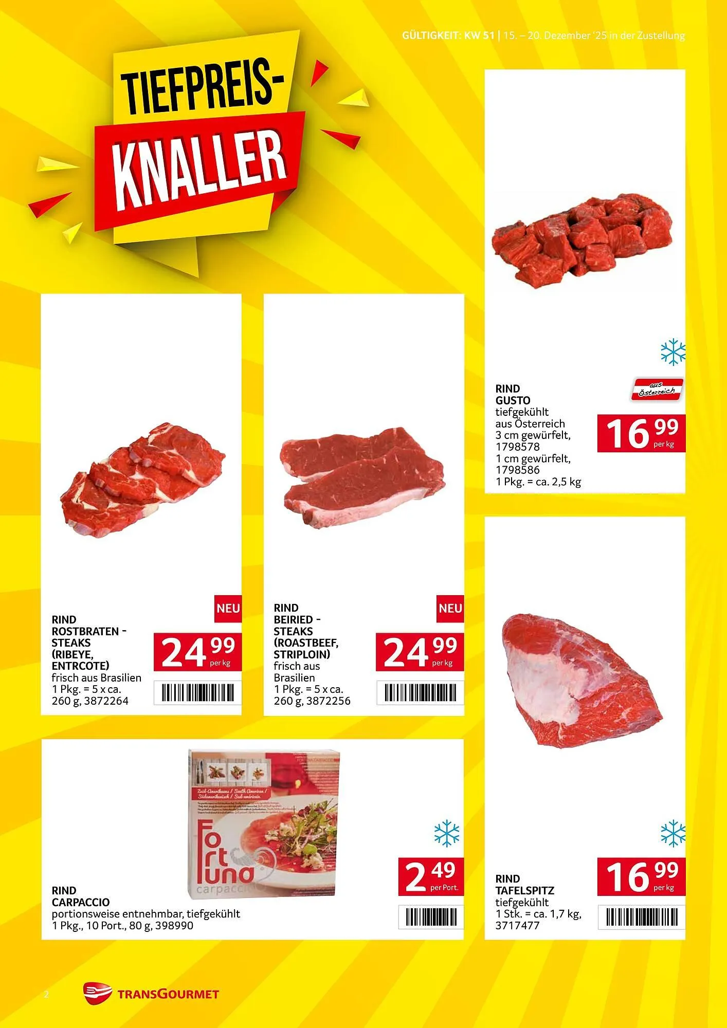 Transgourmet Flugblatt von 15. Dezember bis 20. Dezember 2025 - Flugblätt seite 2