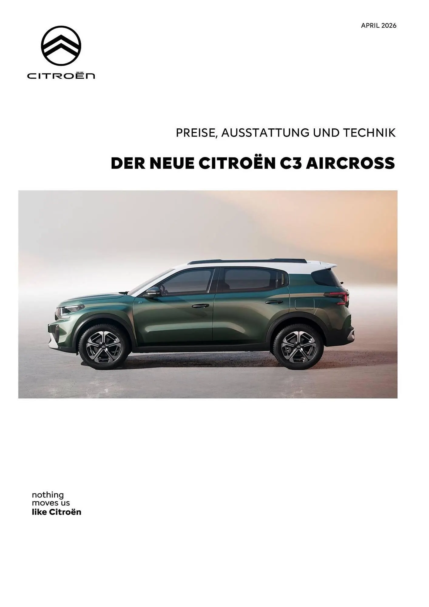 Citroen Flugblatt von 1. April bis 30. April 2026 - Flugblätt seite  1